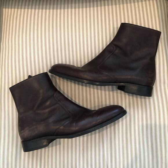 Bally Brown Leather Boots - Picture 1 of 7